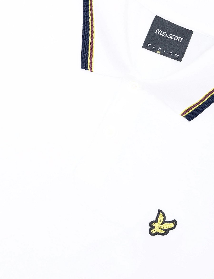 Lyle & Scott - Tipped Track Polo Shirt - white - 2