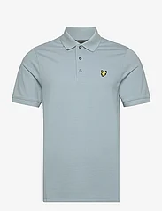Lyle & Scott - Plain Polo Shirt - short-sleeved polos - a19 slate blue - 0