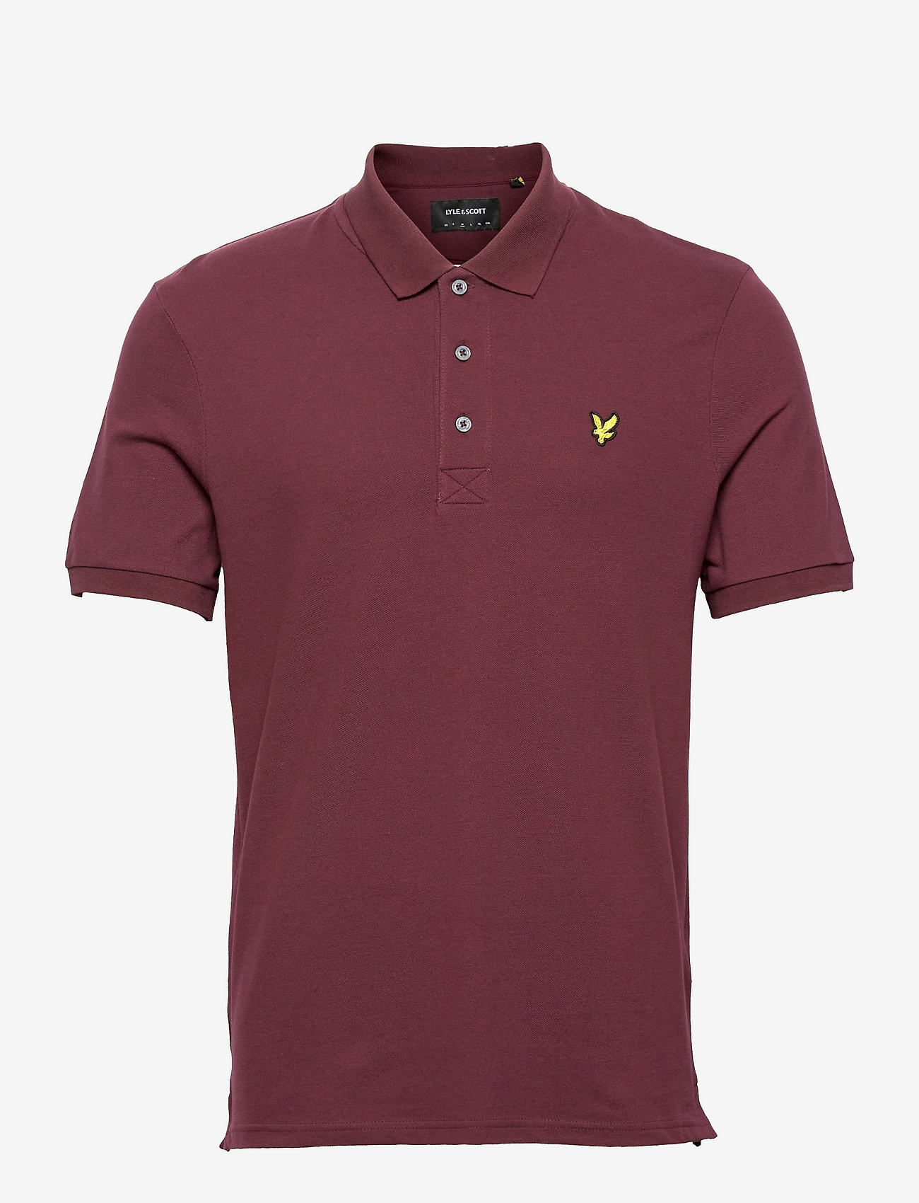 Lyle & Scott - Plain Polo Shirt - lyhythihaiset - burgundy - 0