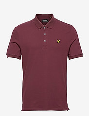 Lyle & Scott - Plain Polo Shirt - kortärmade pikéer - burgundy - 0