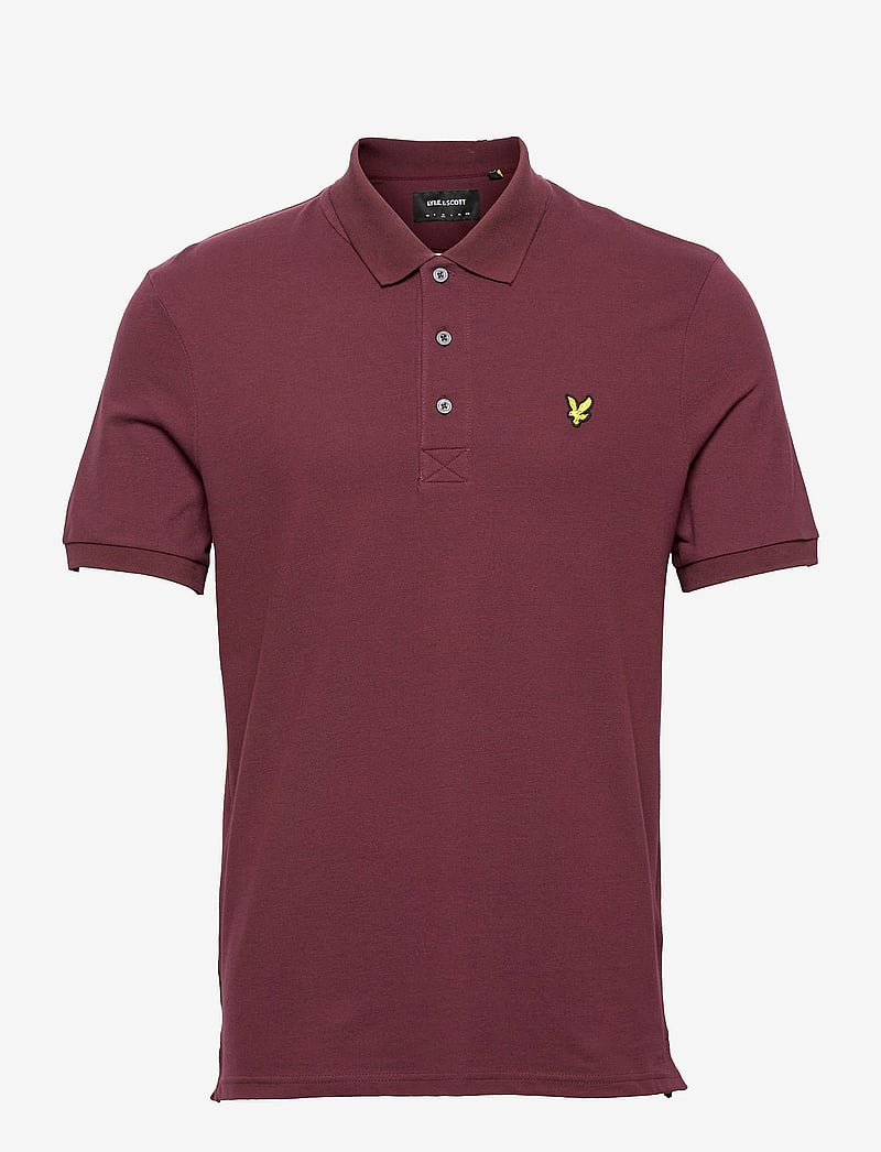 Lyle & Scott - Plain Polo Shirt - kortærmede poloer - burgundy - 1