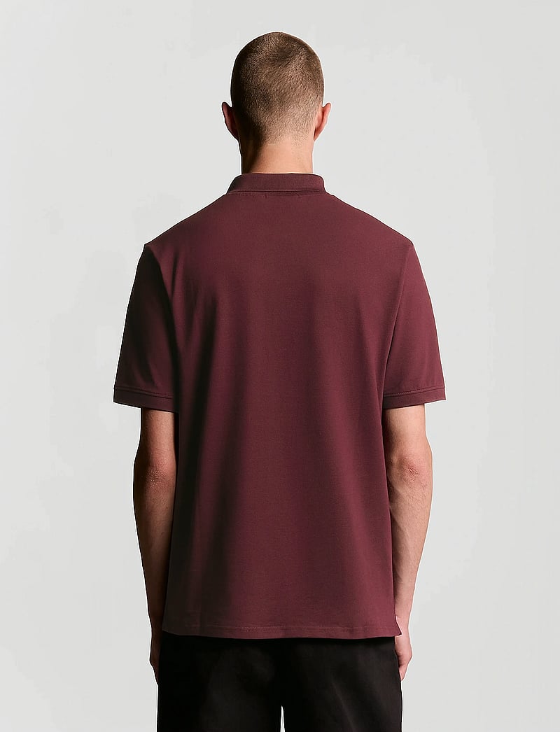 Lyle & Scott - Plain Polo Shirt - kortærmede poloer - burgundy - 3