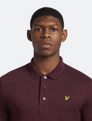 Lyle & Scott - Plain Polo Shirt - kortärmade pikéer - burgundy - 5