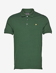 Lyle & Scott - Plain Polo Shirt - kortærmede poloer - dark green - 0
