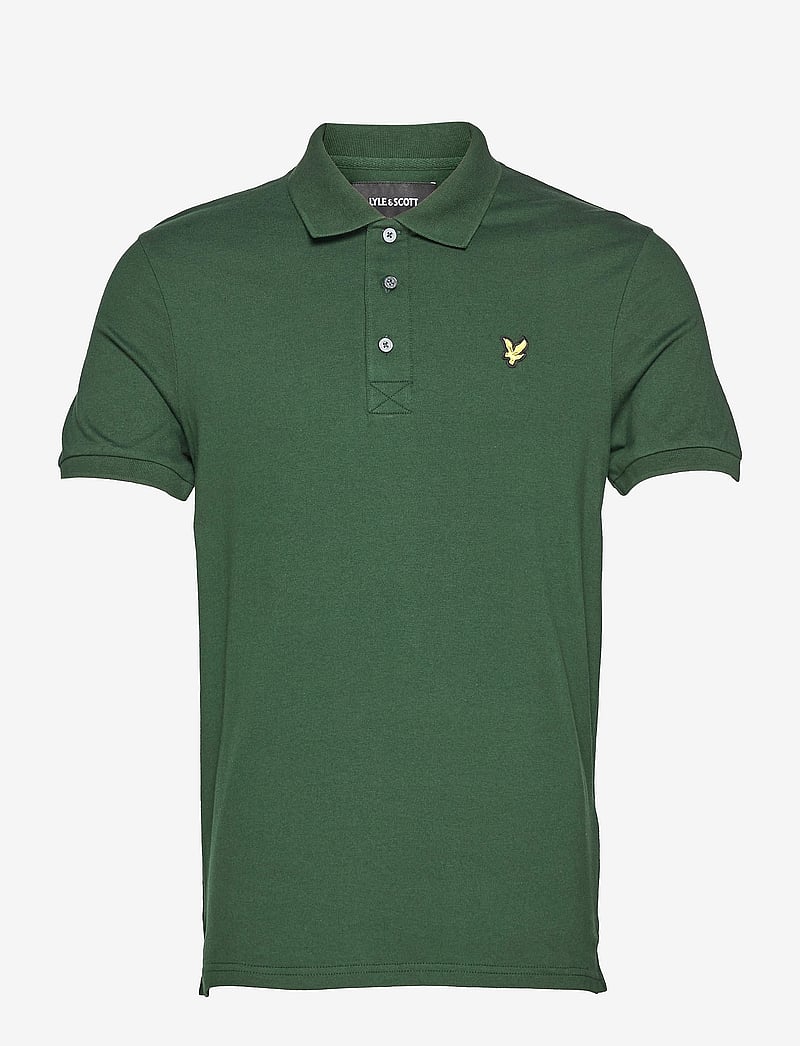Lyle & Scott - Plain Polo Shirt - lyhythihaiset - dark green - 1