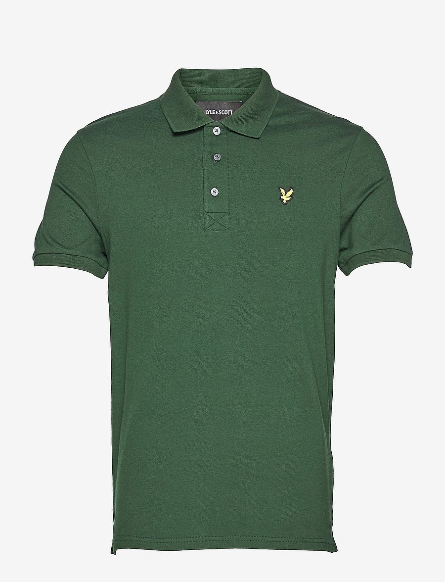 Lyle & Scott - Plain Polo Shirt - short-sleeved polos - dark green - 1