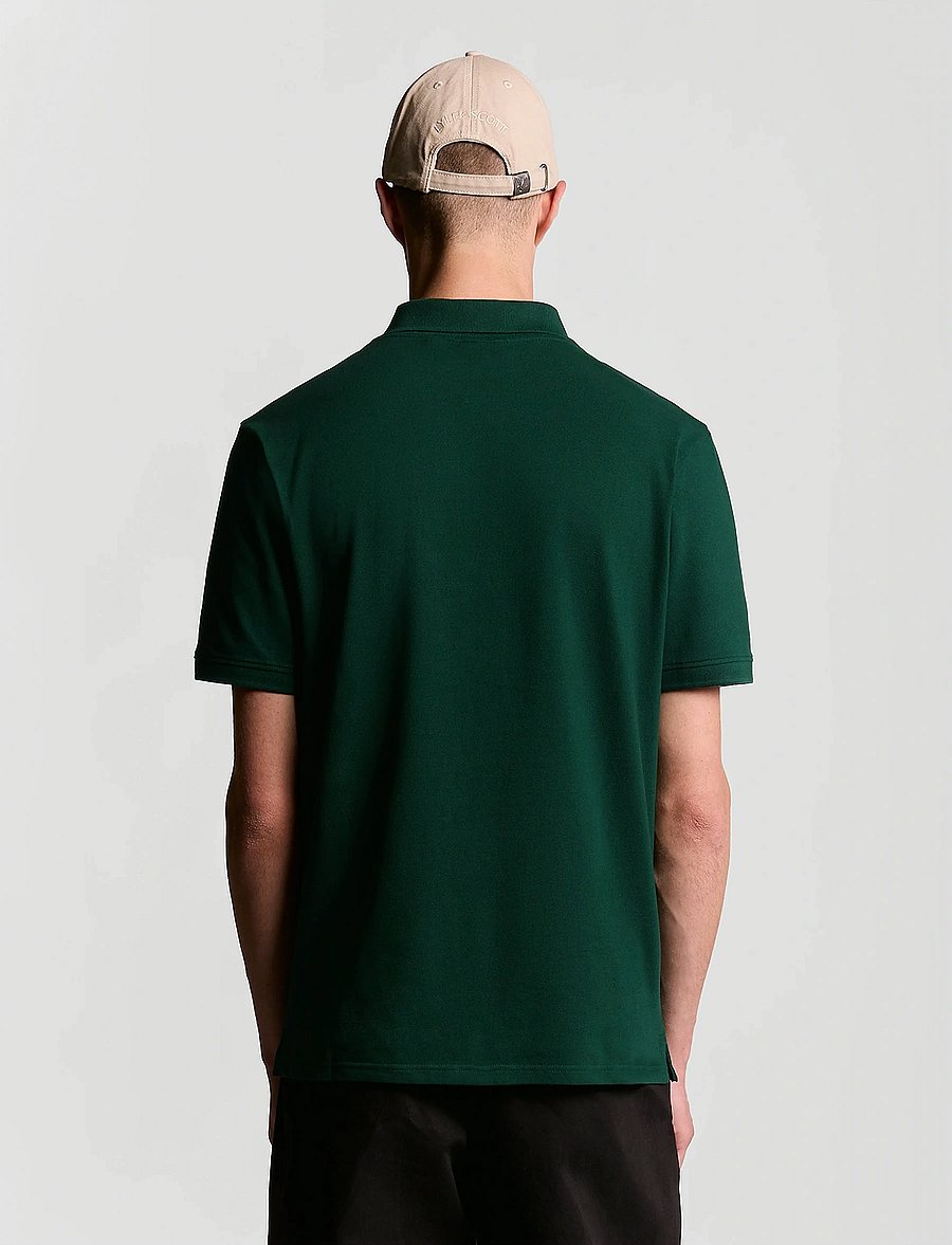 Lyle & Scott - Plain Polo Shirt - short-sleeved polos - dark green - 3