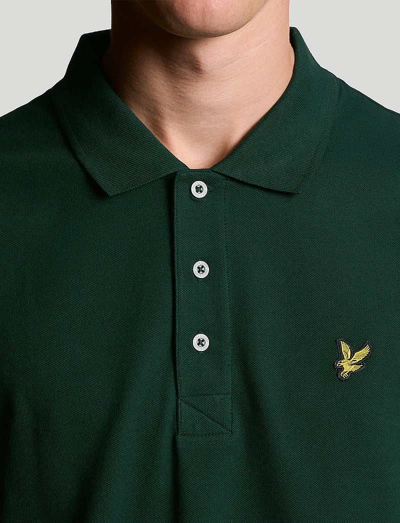 Lyle & Scott - Plain Polo Shirt - lyhythihaiset - dark green - 5