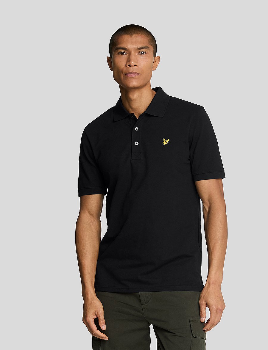 Lyle & Scott - Plain Polo Shirt - short-sleeved polos - jet black - 0