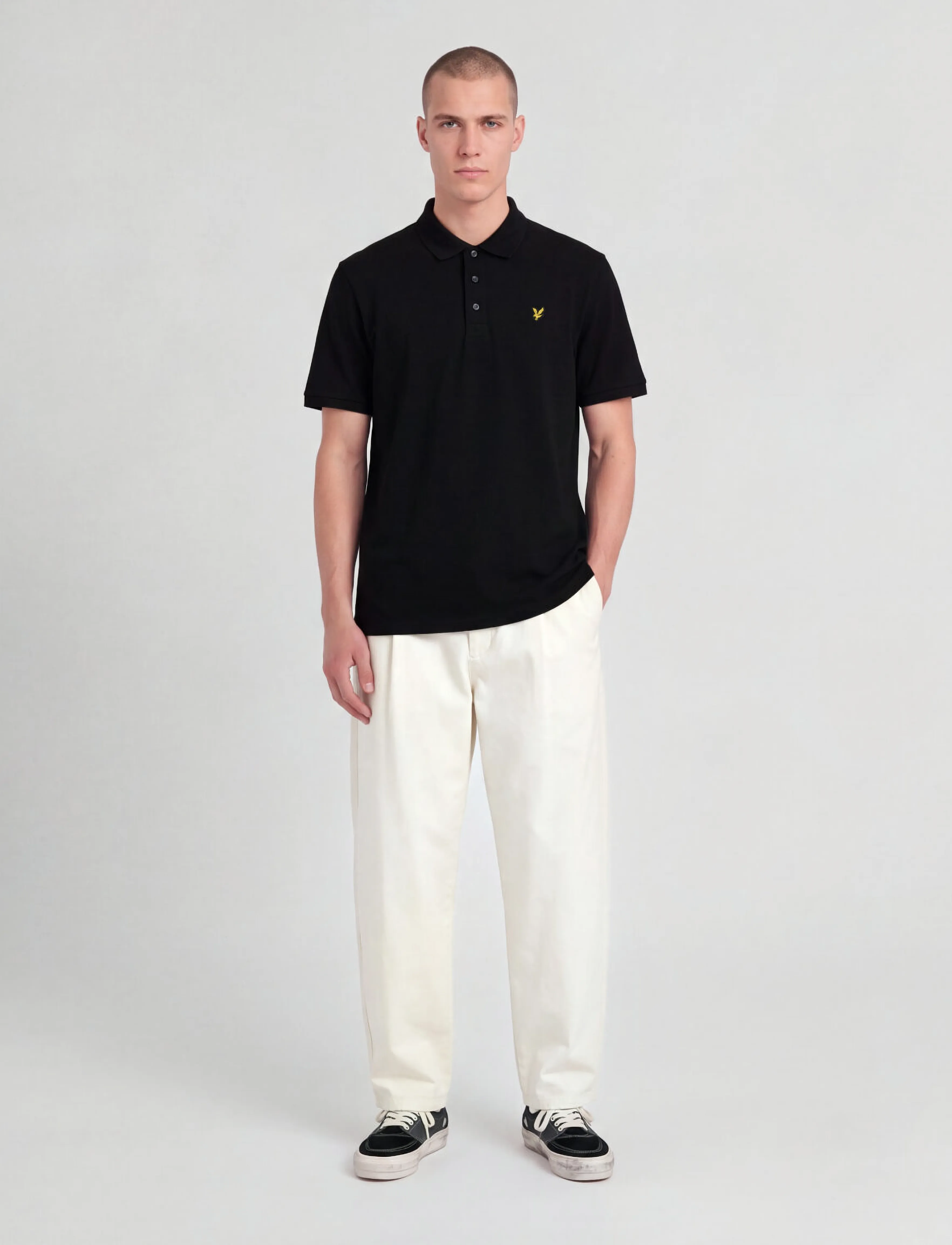 Lyle & Scott - Plain Polo Shirt - julklappar under 1000kr - jet black - 4