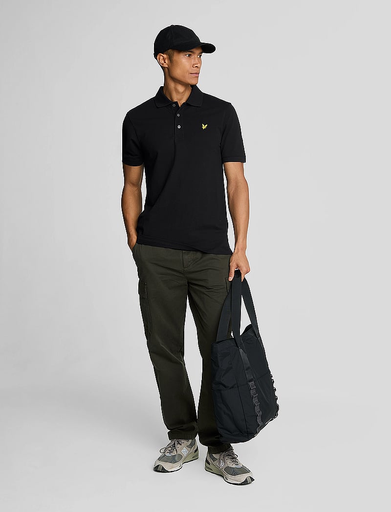 Lyle & Scott - Plain Polo Shirt - kortærmede poloer - jet black - 5