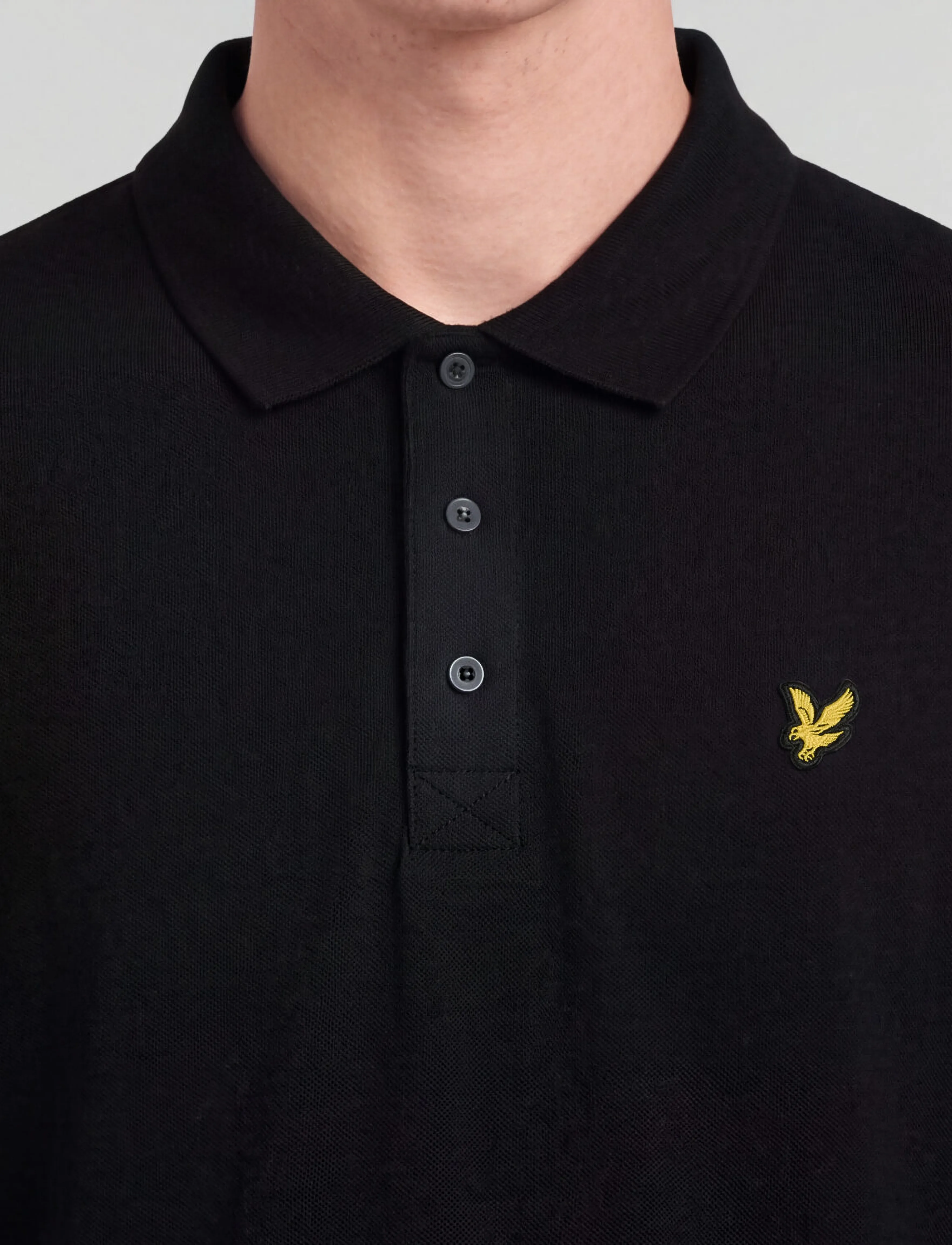 Lyle & Scott - Plain Polo Shirt - julklappar under 1000kr - jet black - 5