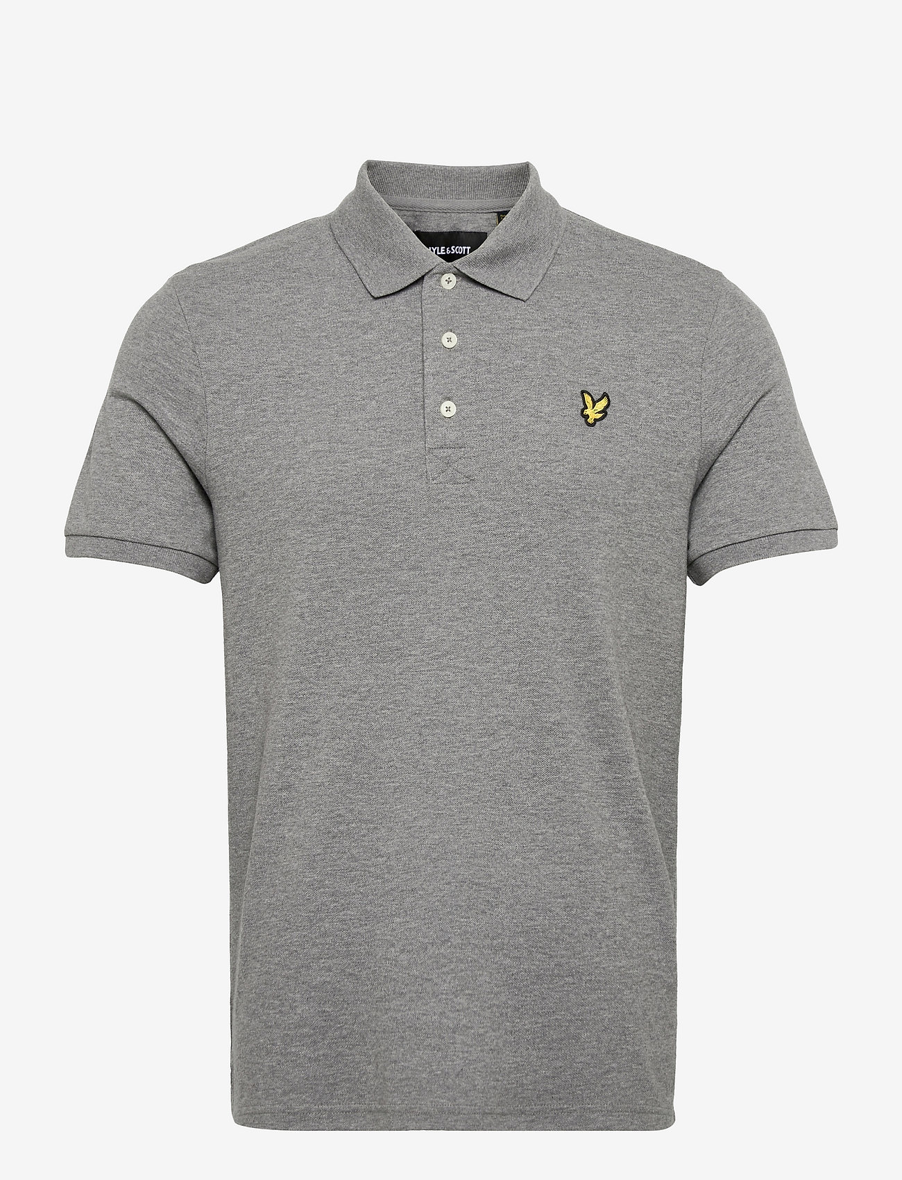 Lyle & Scott - Plain Polo Shirt - kortærmede poloer - mid grey marl - 1