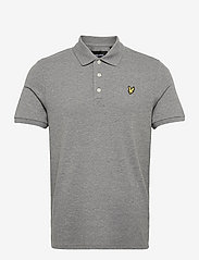 Lyle & Scott - Plain Polo Shirt - kortærmede poloer - mid grey marl - 0