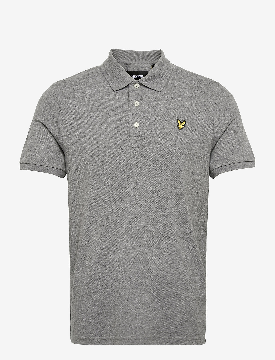 Lyle & Scott - Plain Polo Shirt - kortærmede poloer - mid grey marl - 1