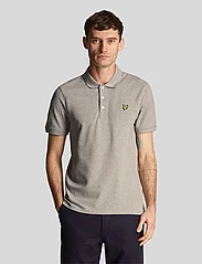 Lyle & Scott - Plain Polo Shirt - lyhythihaiset - mid grey marl - 2
