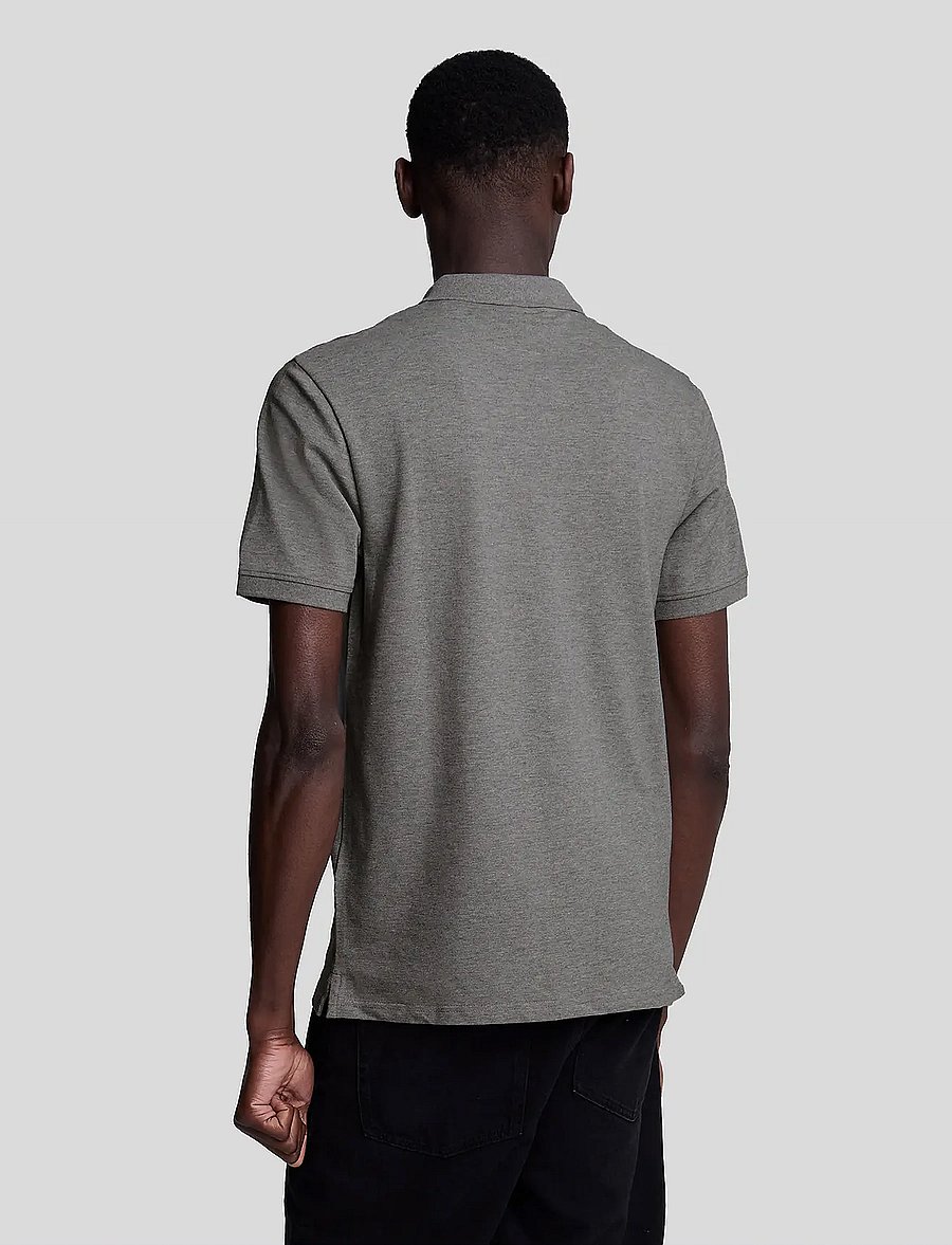 Lyle & Scott - Plain Polo Shirt - kurzärmelig - mid grey marl - 3