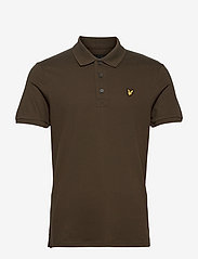 Lyle & Scott - Plain Polo Shirt - kortærmede poloer - olive - 0