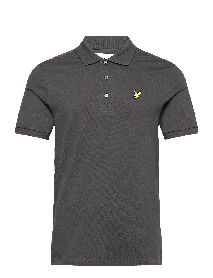 Lyle & Scott - Plain Polo Shirt - kurzärmelig - w635 gunmetal - 1