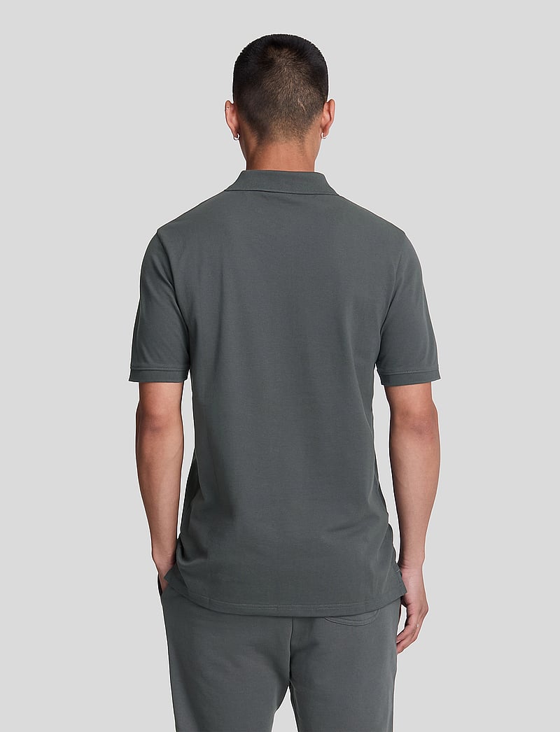 Lyle & Scott - Plain Polo Shirt - kortärmade pikéer - w635 gunmetal - 3