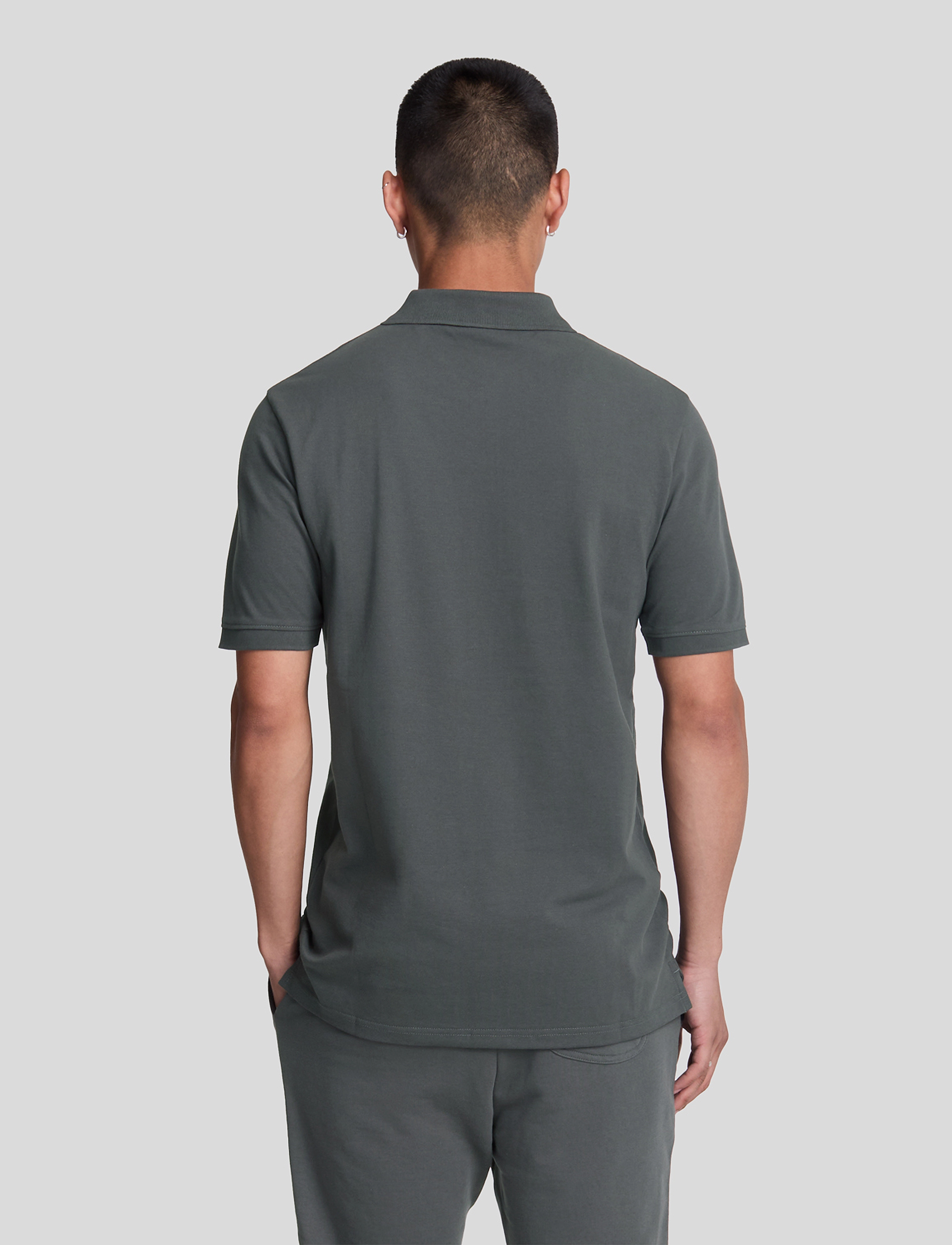 Lyle & Scott - Plain Polo Shirt - kurzärmelig - w635 gunmetal - 4