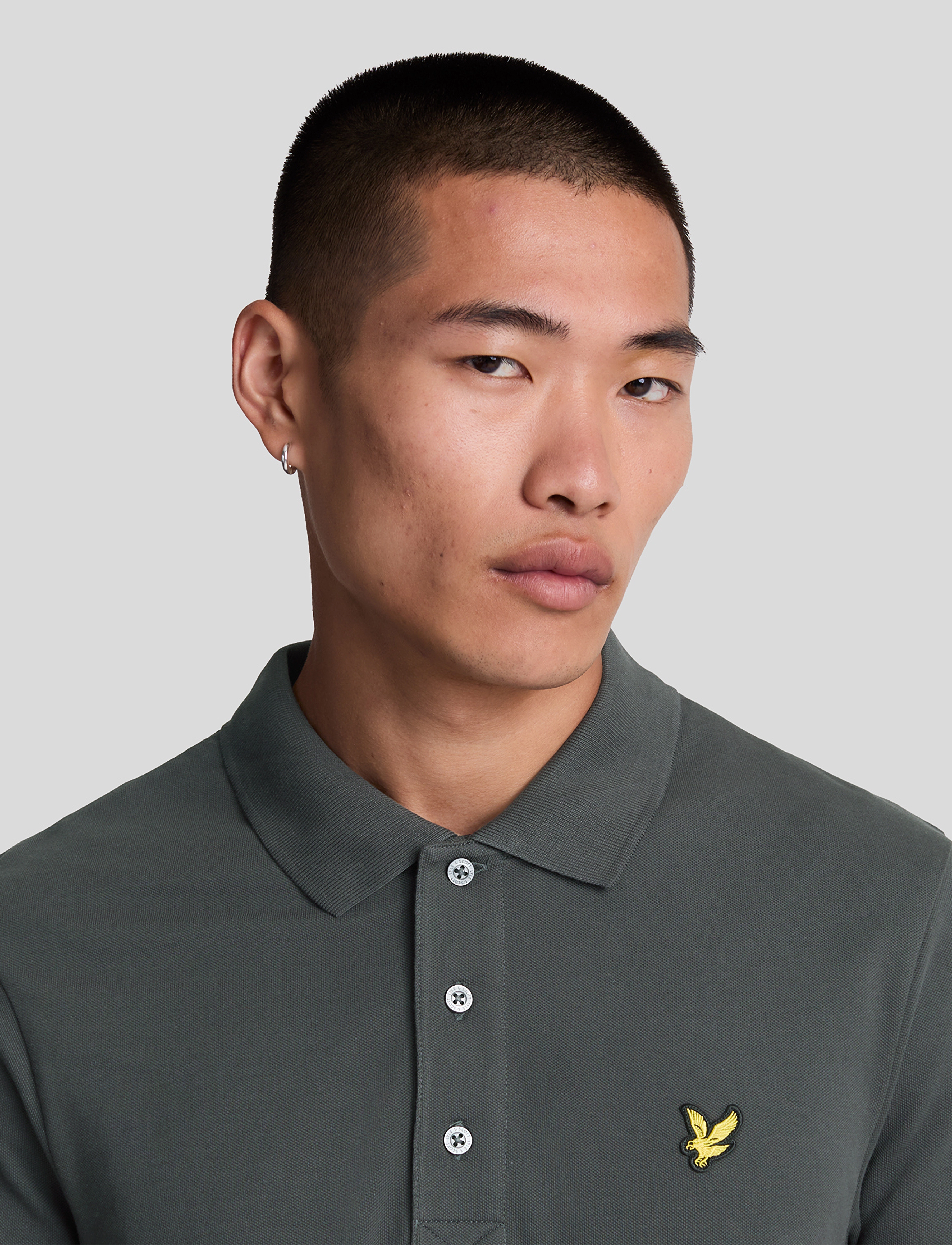 Lyle & Scott - Plain Polo Shirt - kurzärmelig - w635 gunmetal - 5