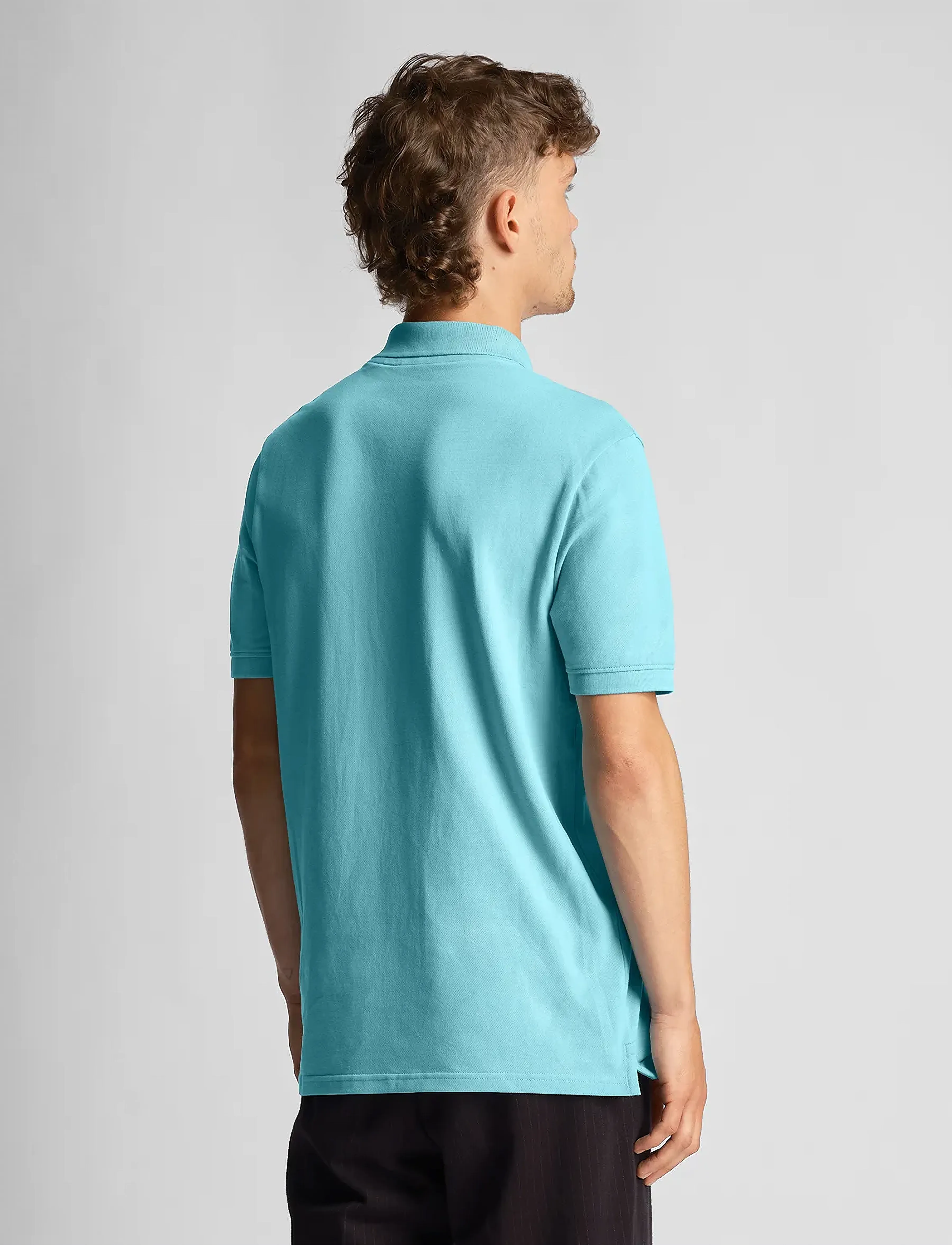 Lyle & Scott - Plain Polo Shirt - kortærmede poloer - w990 alpine sky - 3