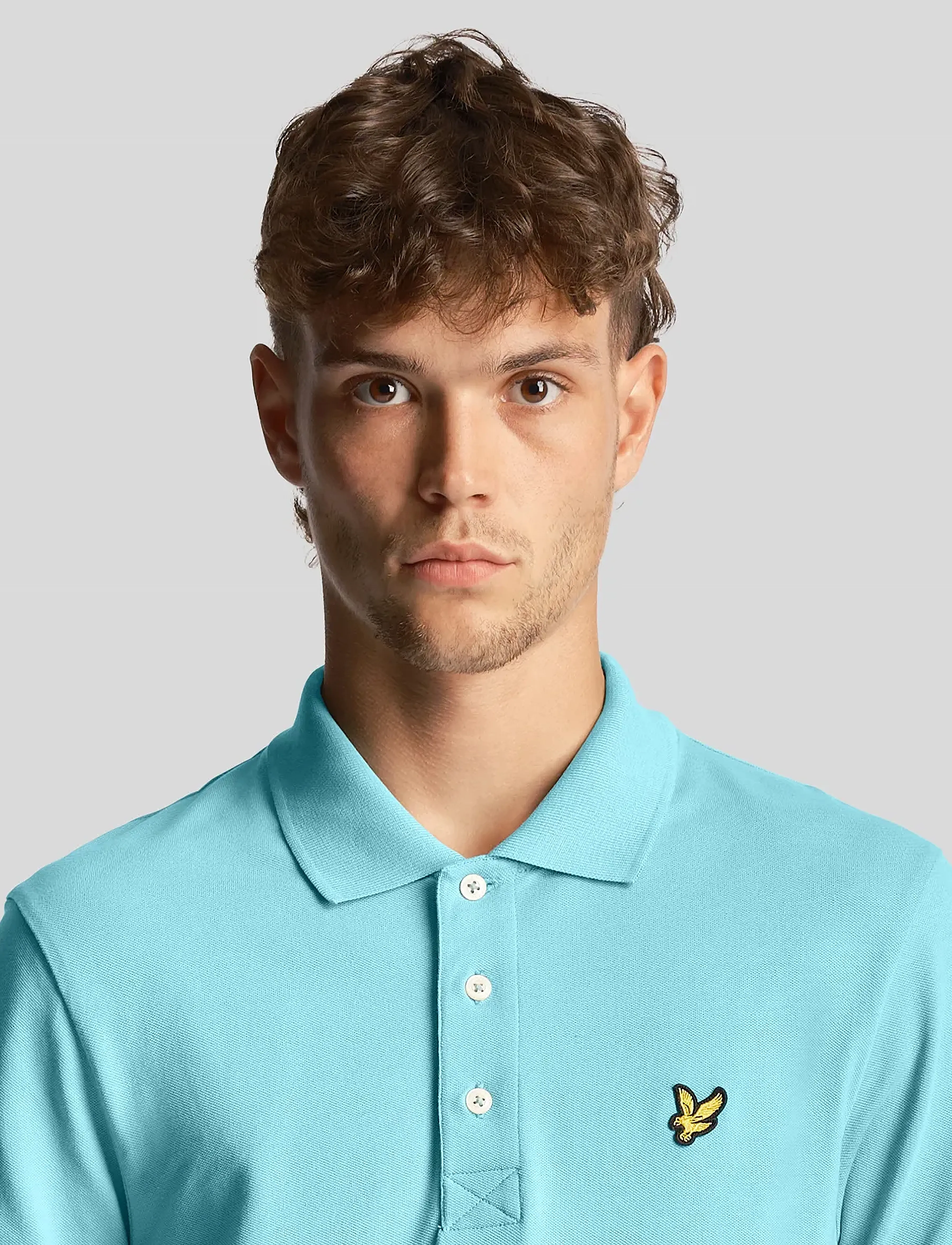 Lyle & Scott - Plain Polo Shirt - kortærmede poloer - w990 alpine sky - 5