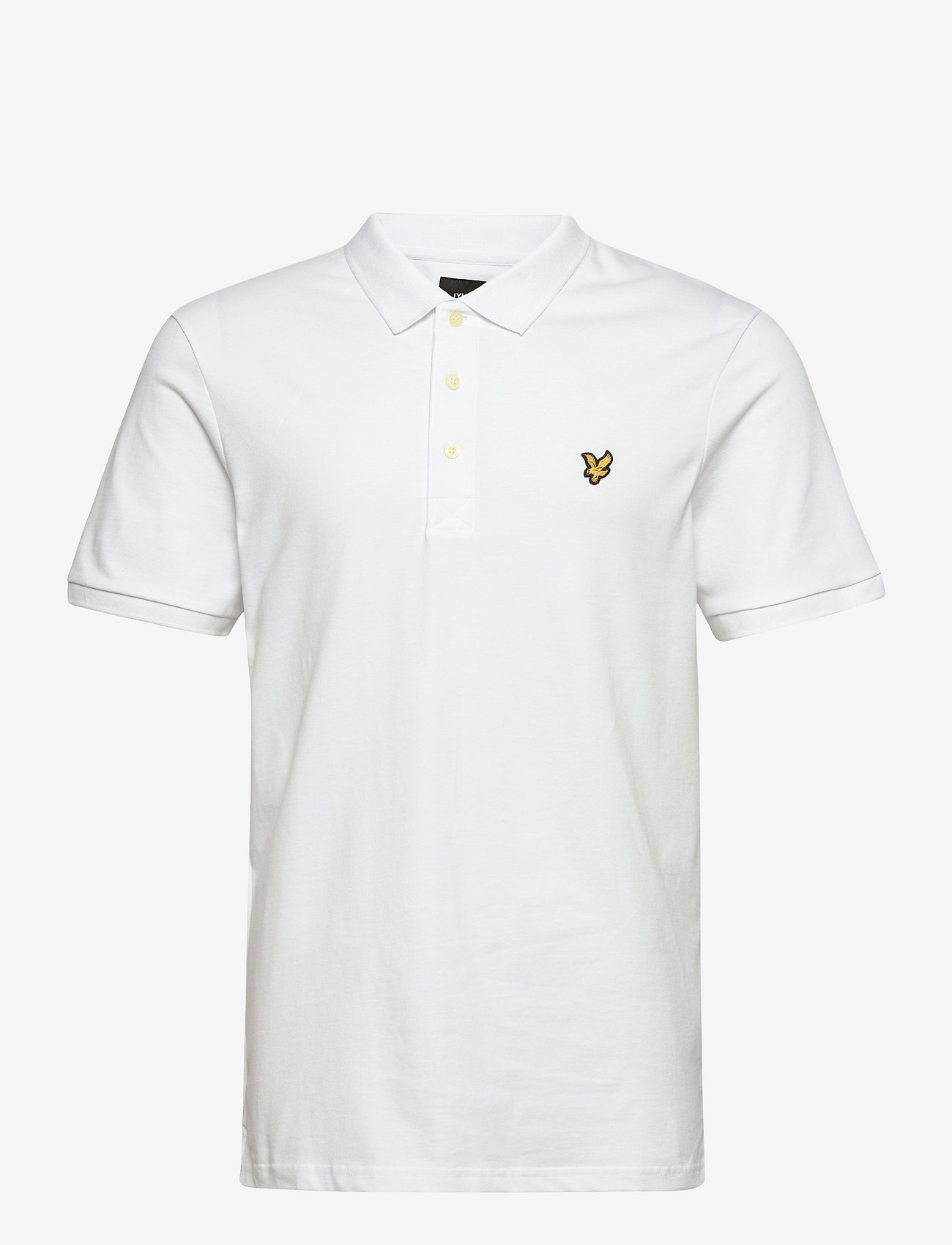 Lyle & Scott - Plain Polo Shirt - kortærmede poloer - white - 0