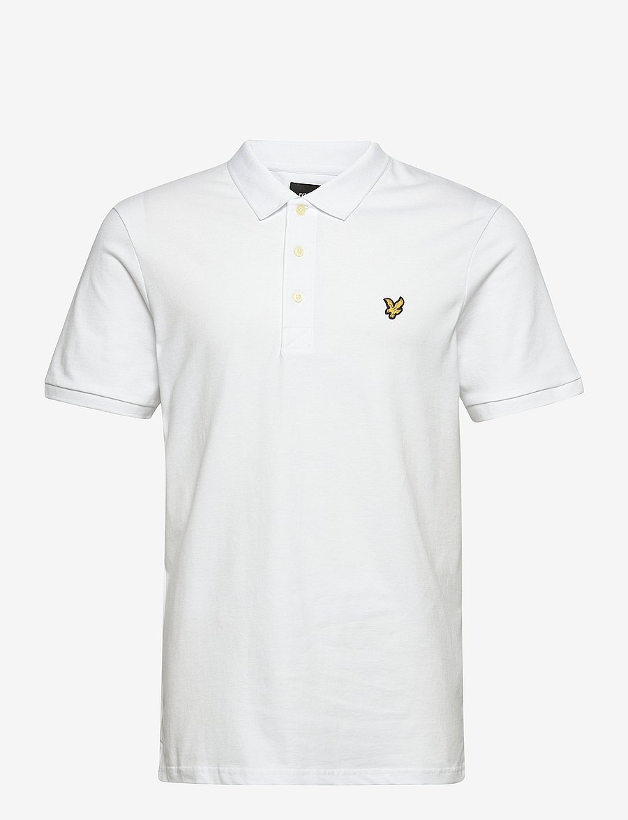 Lyle & Scott - Plain Polo Shirt - kortärmade pikéer - white - 1