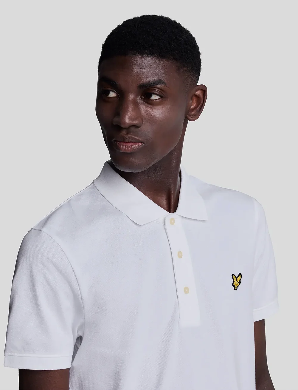 Lyle & Scott - Plain Polo Shirt - short-sleeved polos - white - 5