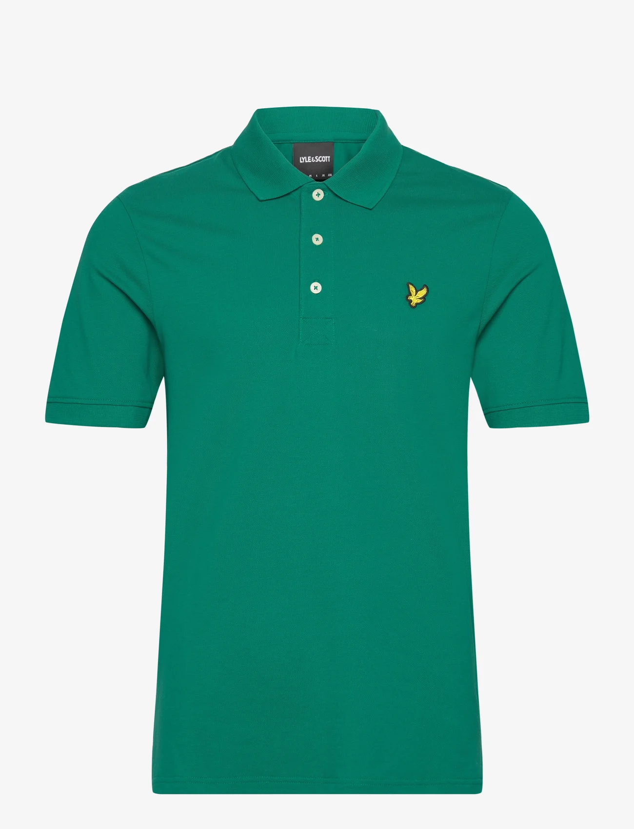 Lyle & Scott - Plain Polo Shirt - kortærmede poloer - x154 court green - 0