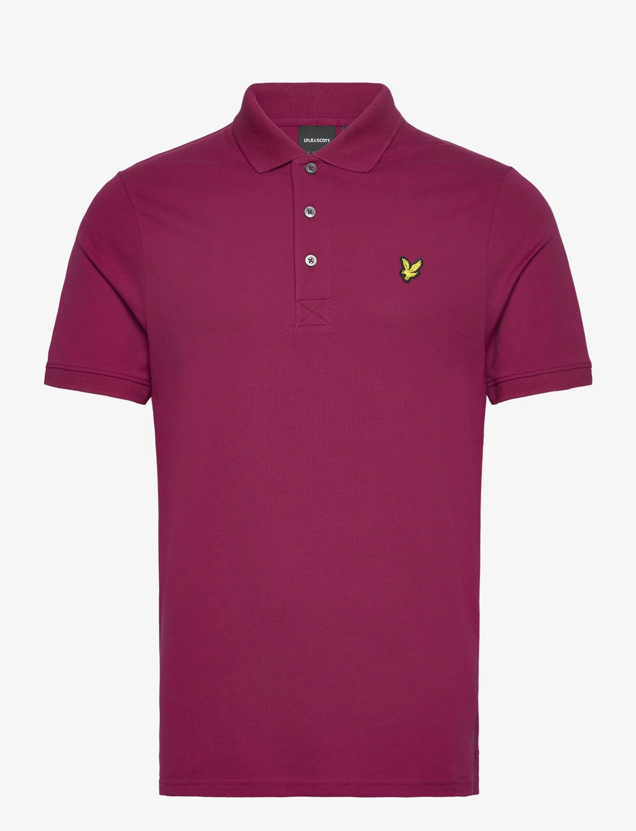 Lyle & Scott - Plain Polo Shirt - kortærmede poloer - x237 rich burgundy - 0