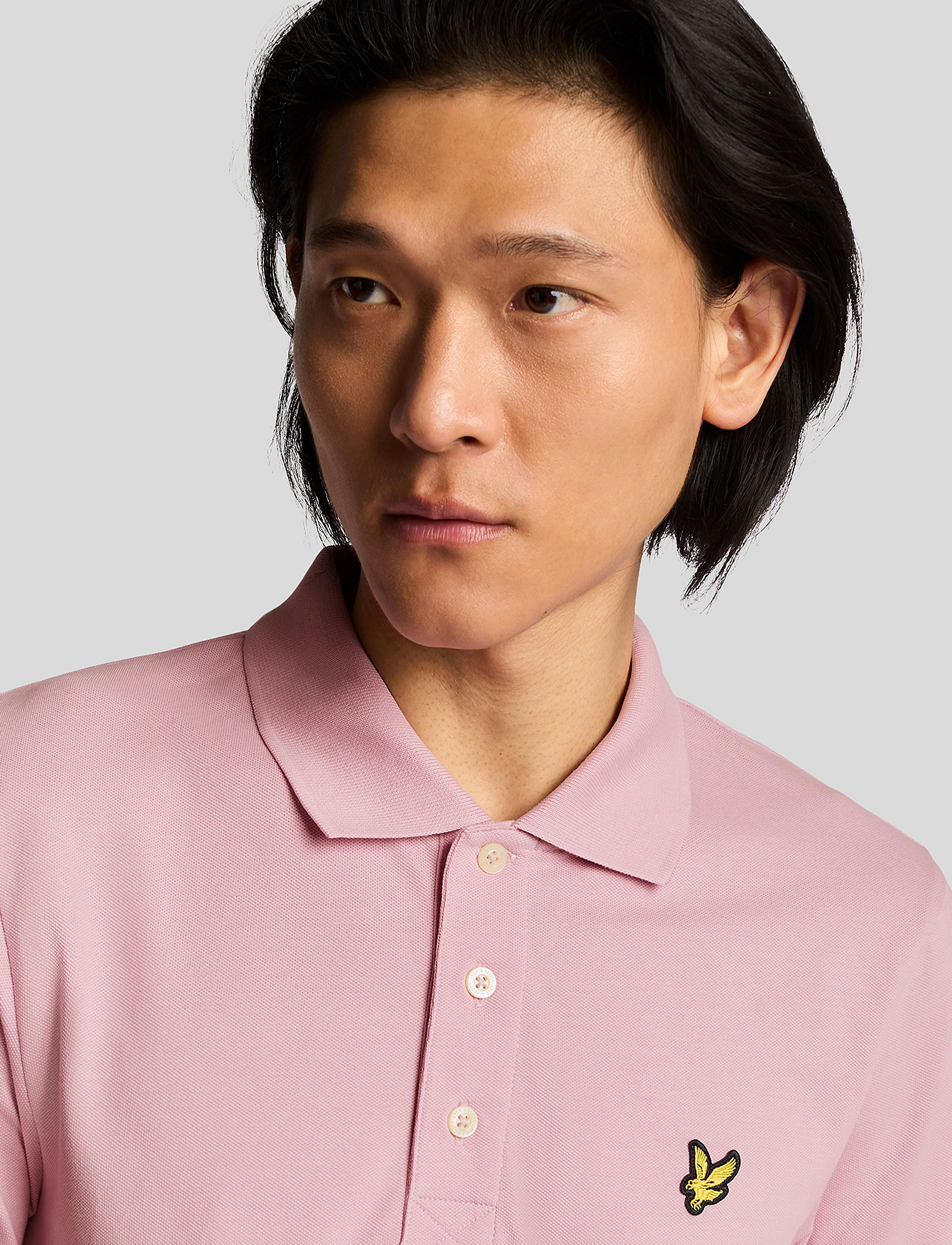 Lyle & Scott - Plain Polo Shirt - kortärmade pikéer - x574 pink light - 5