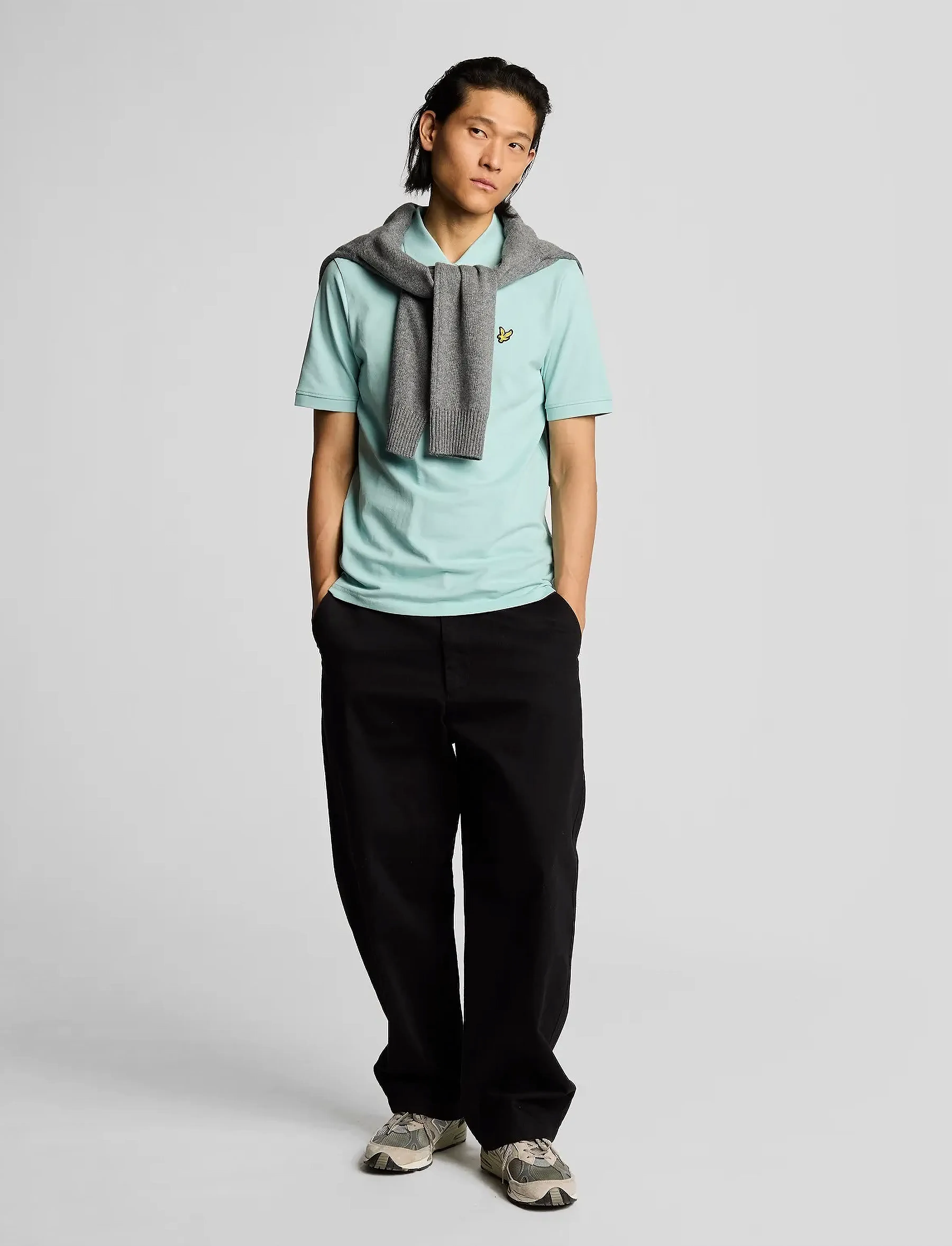 Lyle & Scott - Plain Polo Shirt - kortærmede poloer - x580 future blue - 5