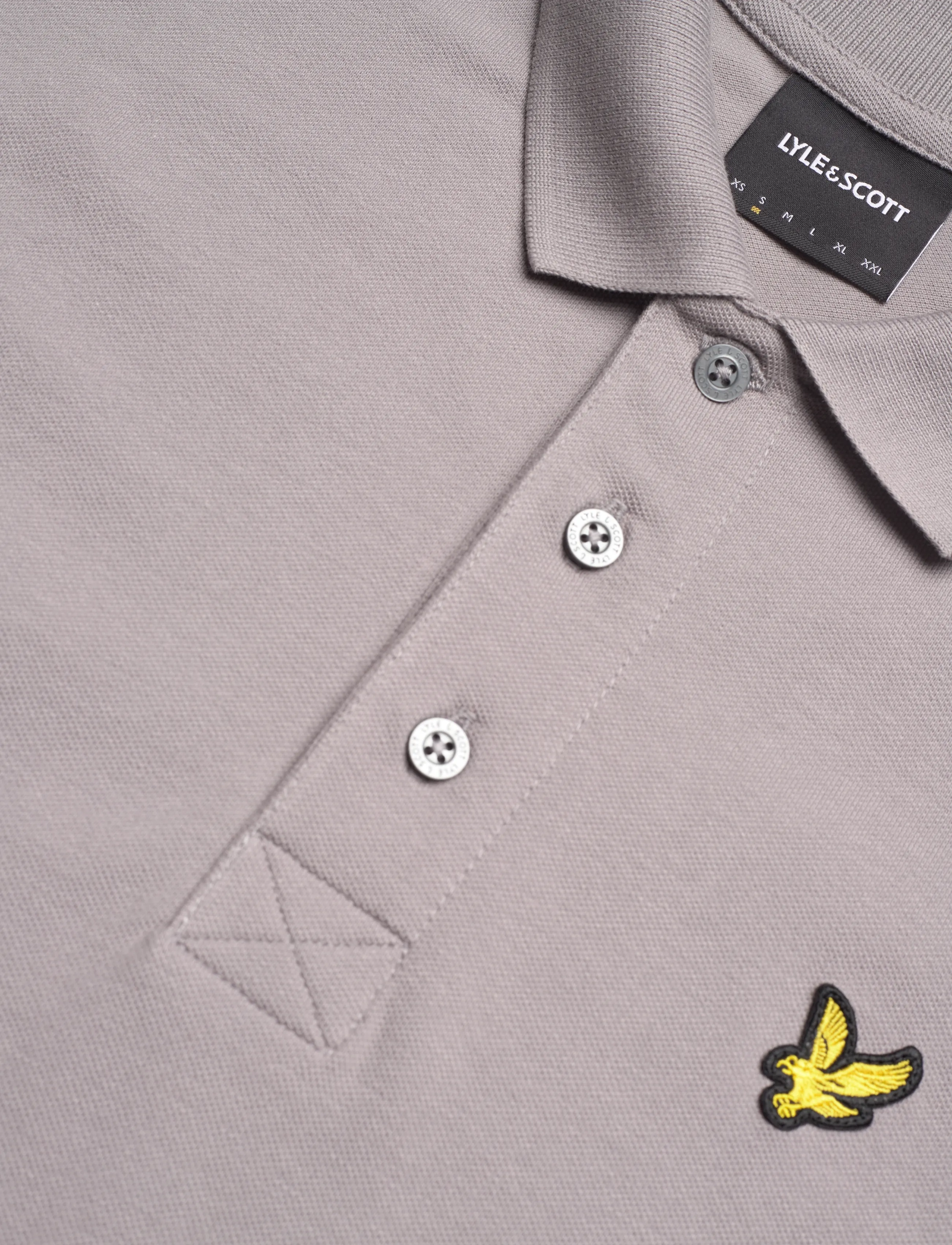 Lyle & Scott - Plain Polo Shirt - kortærmede poloer - y043 gull grey - 2