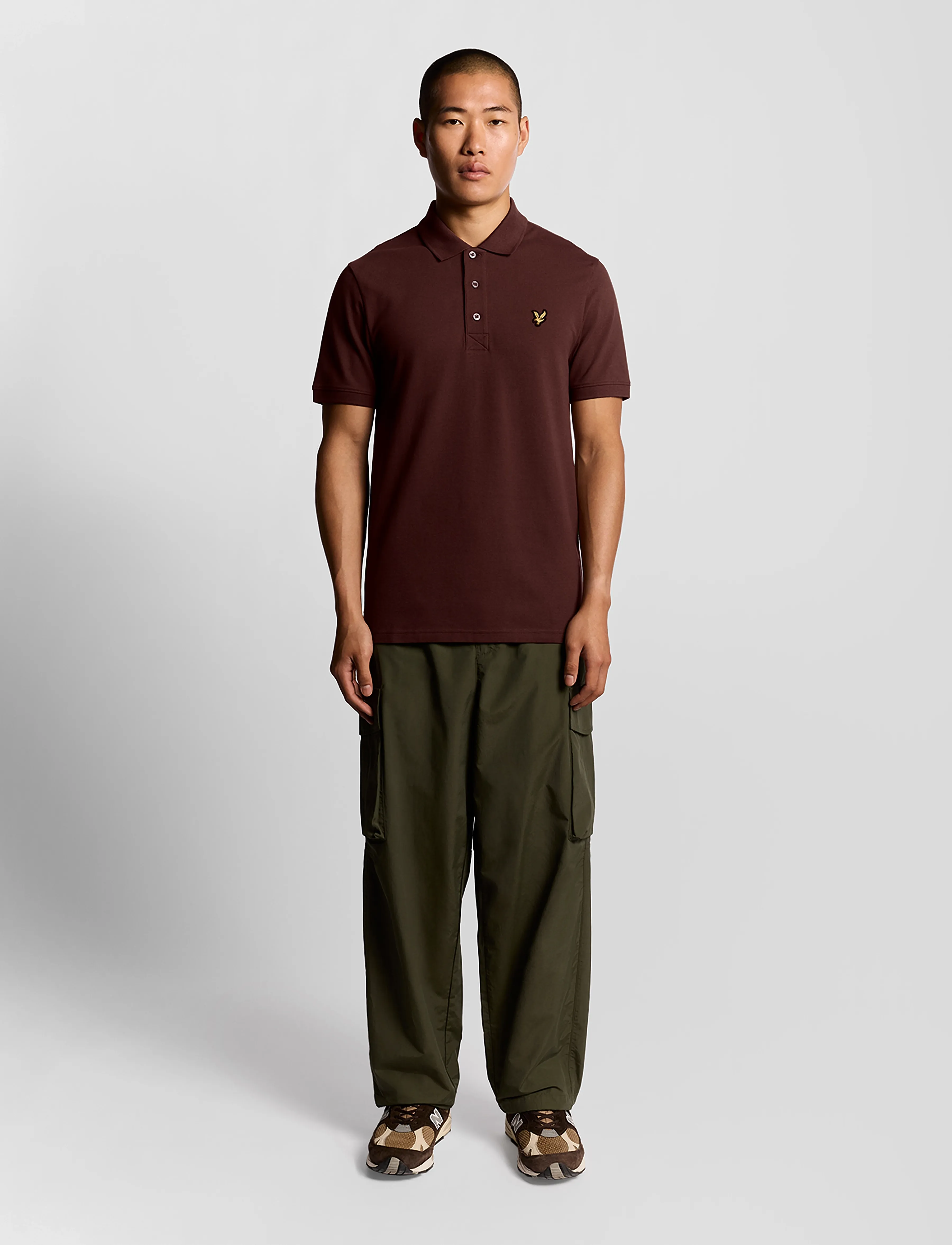 Lyle & Scott - Plain Polo Shirt - kurzärmelig - y045 bottle brown - 4