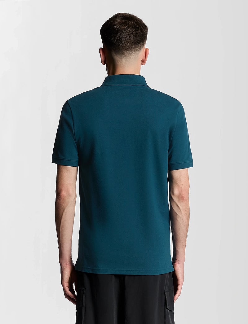 Lyle & Scott - Plain Polo Shirt - kortærmede poloer - y066 rich teal - 3