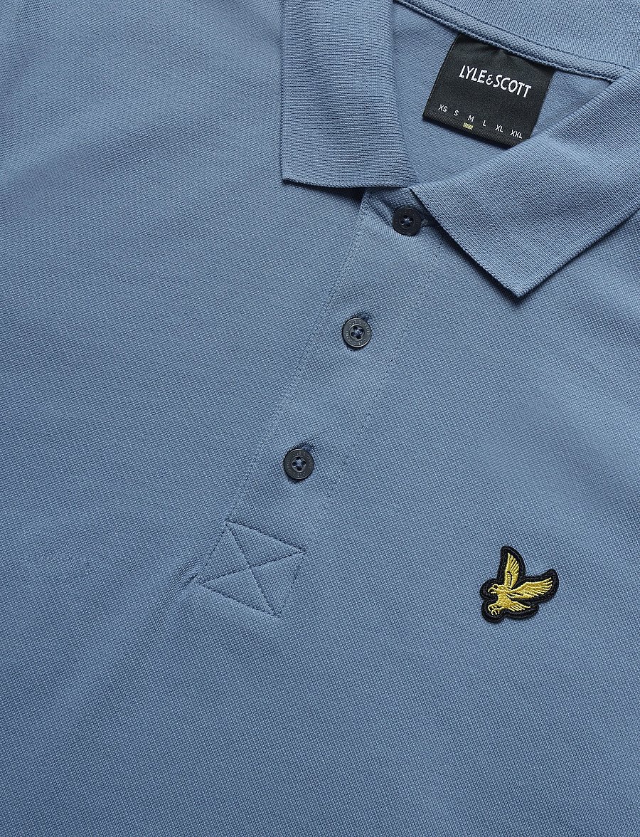 Lyle & Scott - Plain Polo Shirt - kurzärmelig - power blue - 5