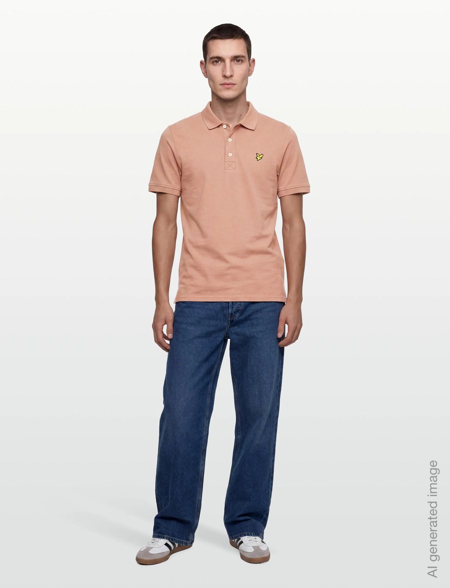 Lyle & Scott - Plain Polo Shirt - lühikeste varrukatega polod - y121 barley - 0