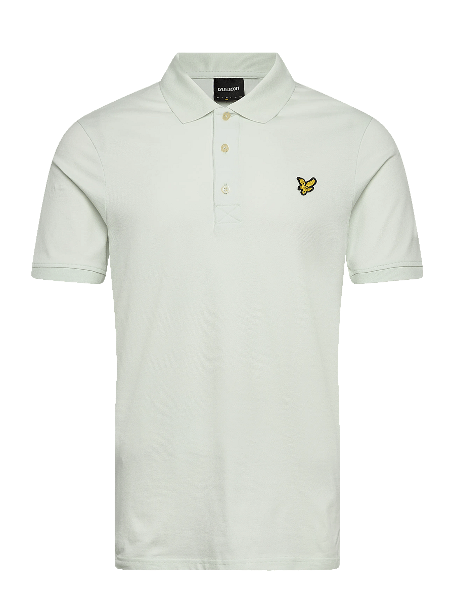 Lyle & Scott - Plain Polo Shirt - kortærmede poloer - y124 blue ice - 1
