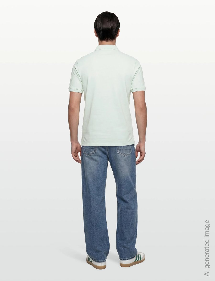 Lyle & Scott - Plain Polo Shirt - kortærmede poloer - y124 blue ice - 4
