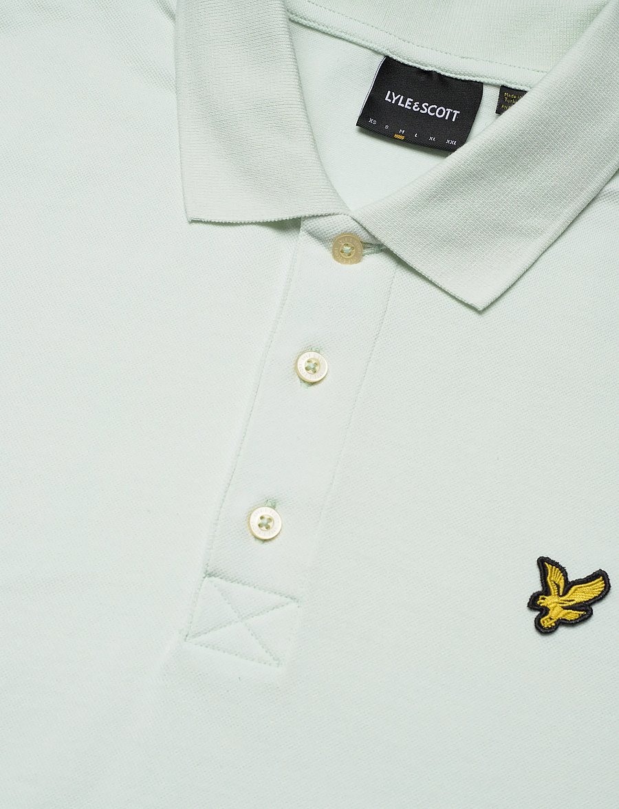 Lyle & Scott - Plain Polo Shirt - kortærmede poloer - y124 blue ice - 5