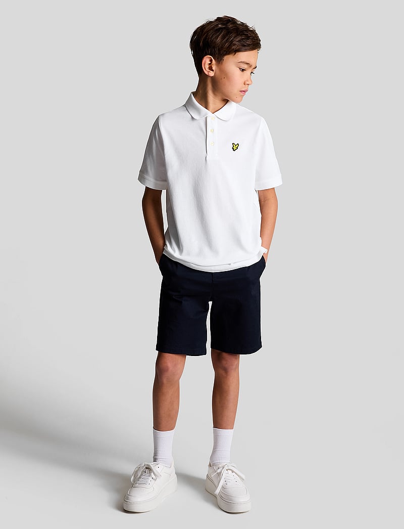 Lyle & Scott - Plain Polo Shirt - kortärmade pikéer - 626 white - 3