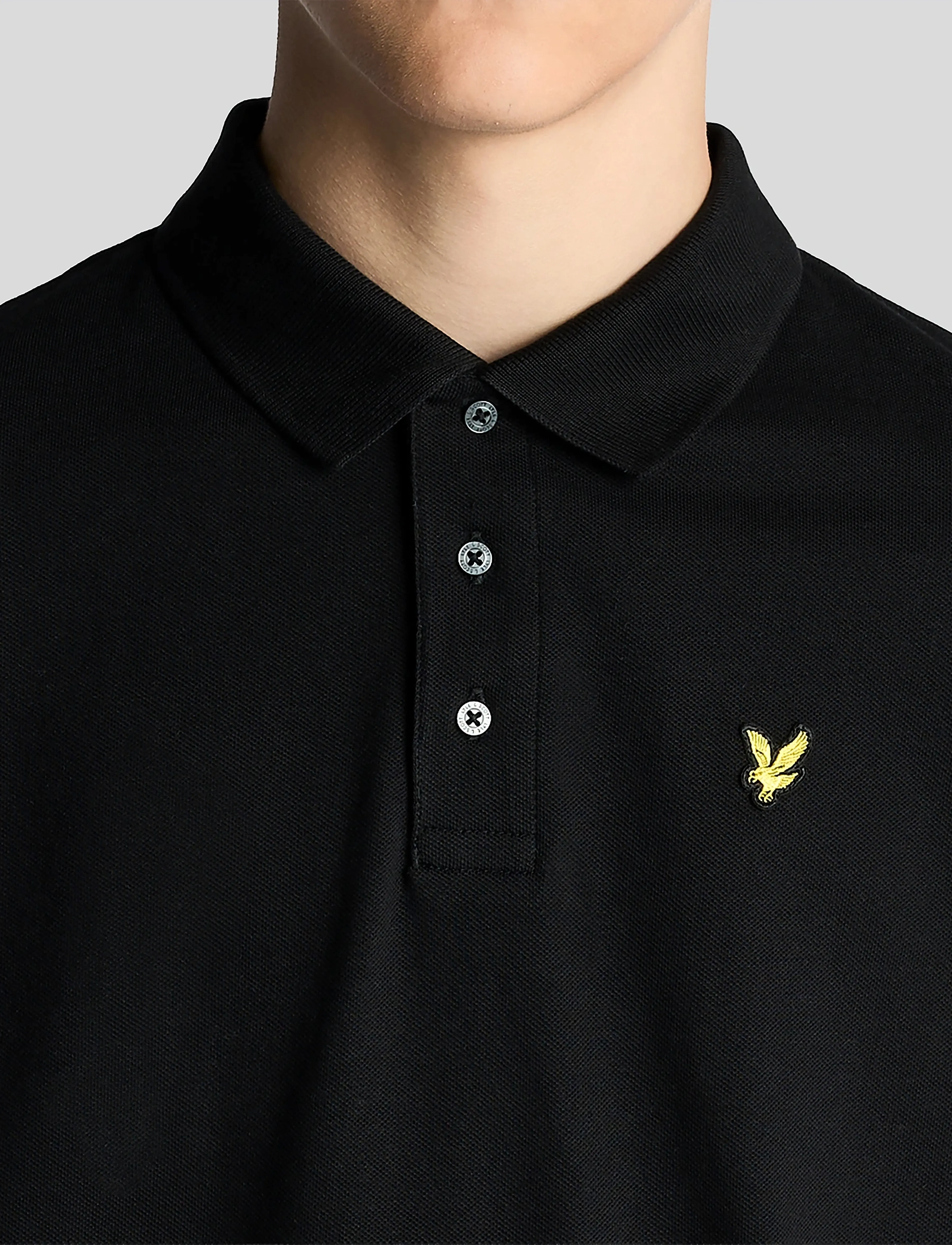 Lyle & Scott - Plain Polo Shirt - short-sleeved polos - z865 jet black - 5