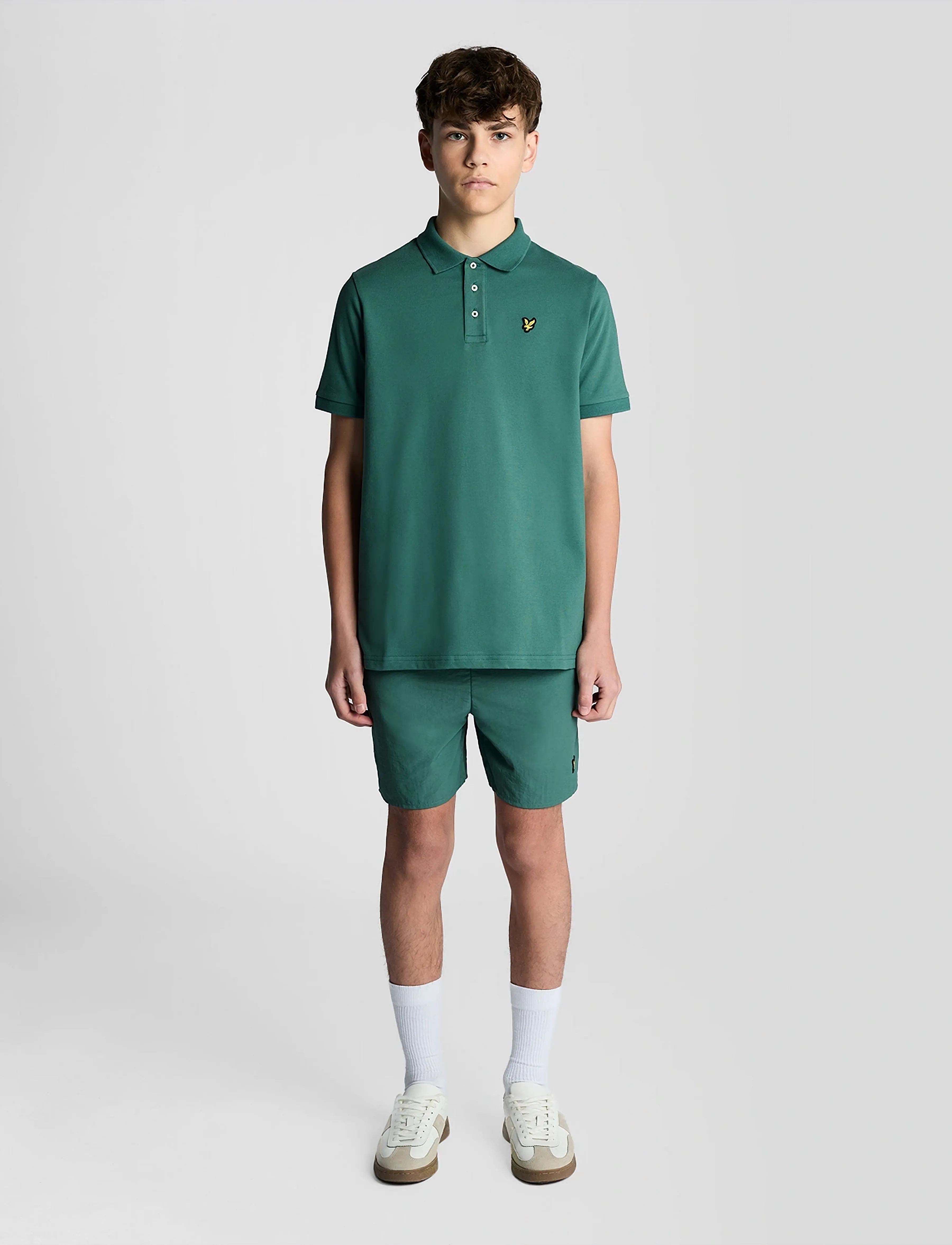 Lyle & Scott - Plain Polo Shirt - short-sleeved polos - w130 everglade - 2