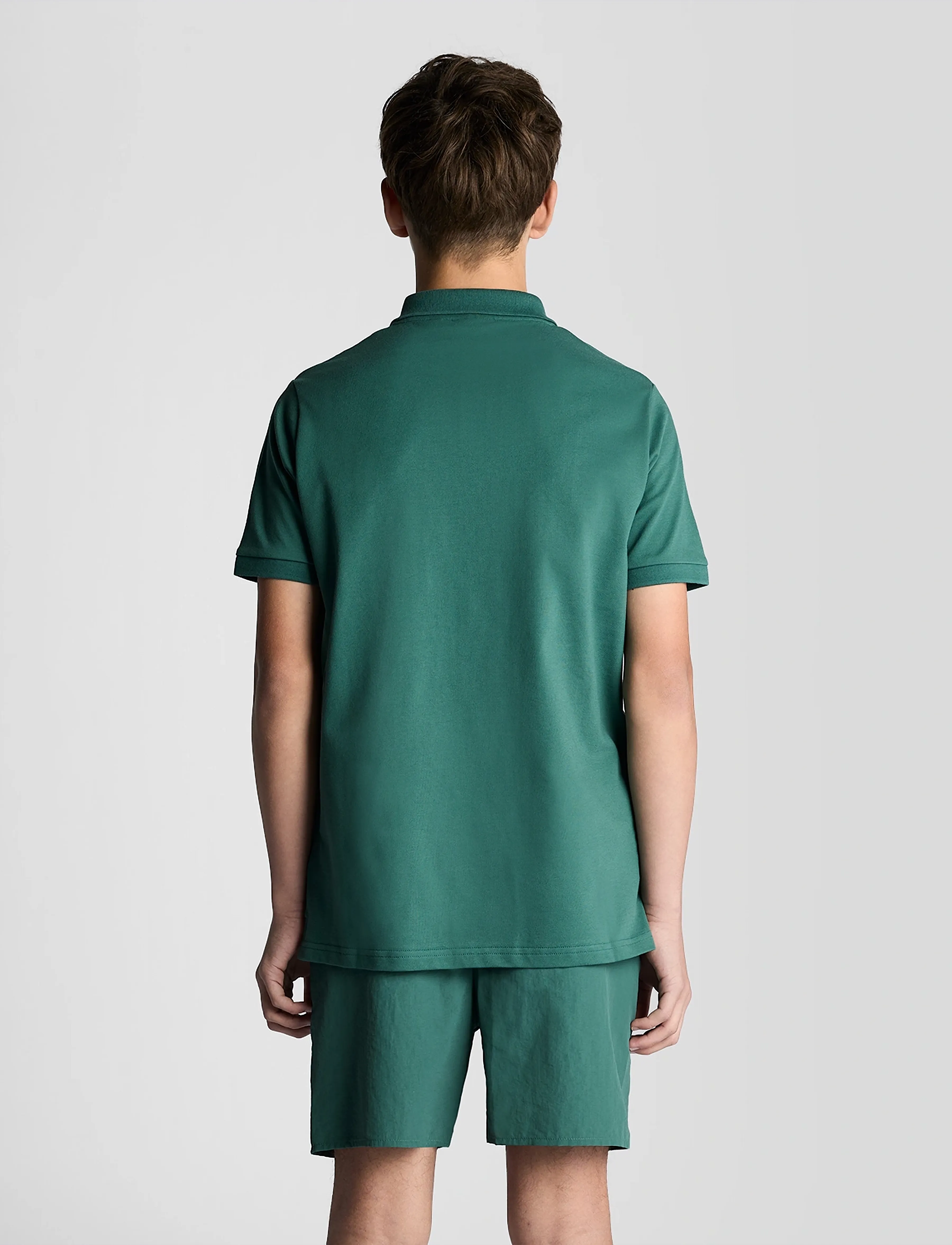 Lyle & Scott - Plain Polo Shirt - short-sleeved polos - w130 everglade - 3