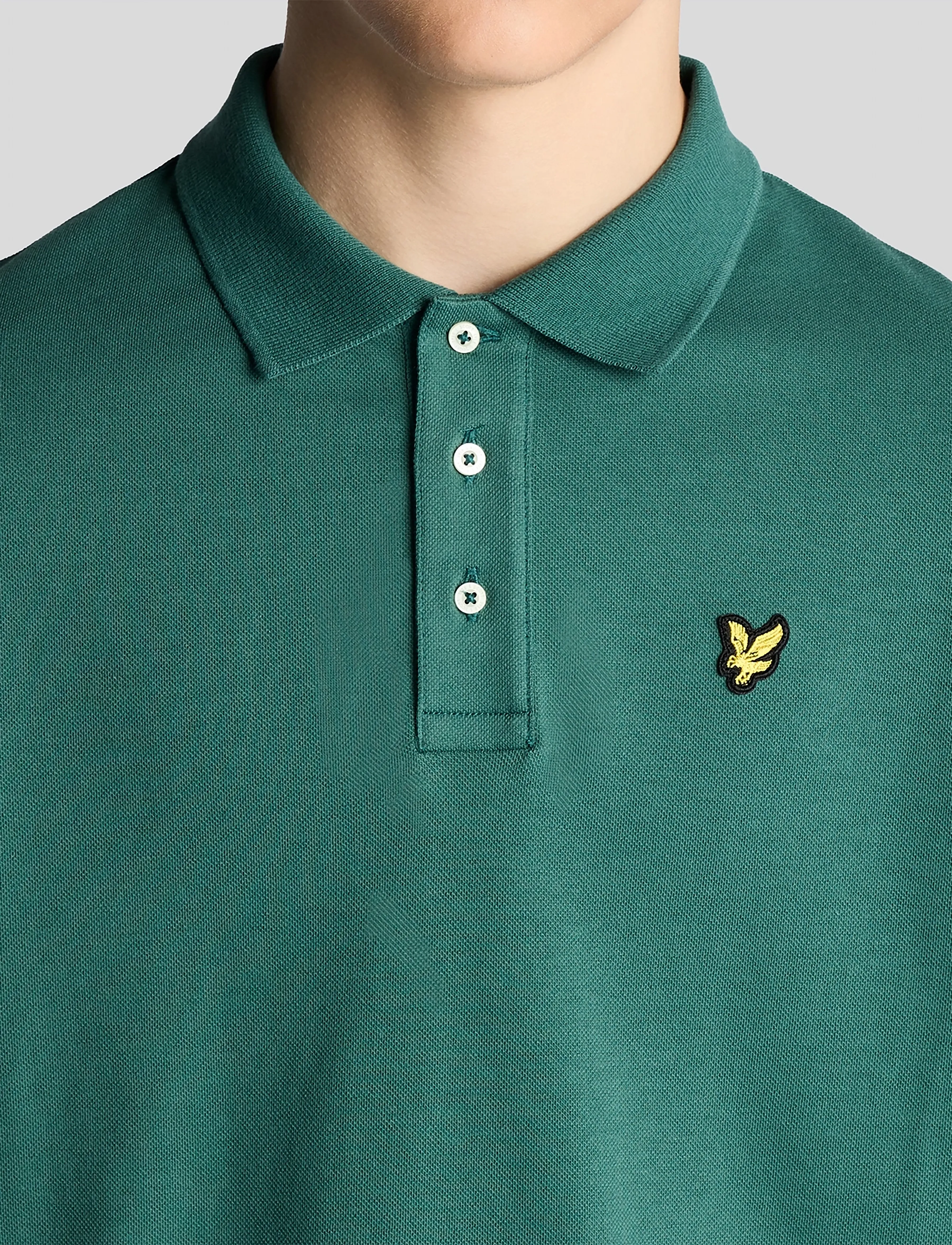 Lyle & Scott - Plain Polo Shirt - short-sleeved polos - w130 everglade - 4