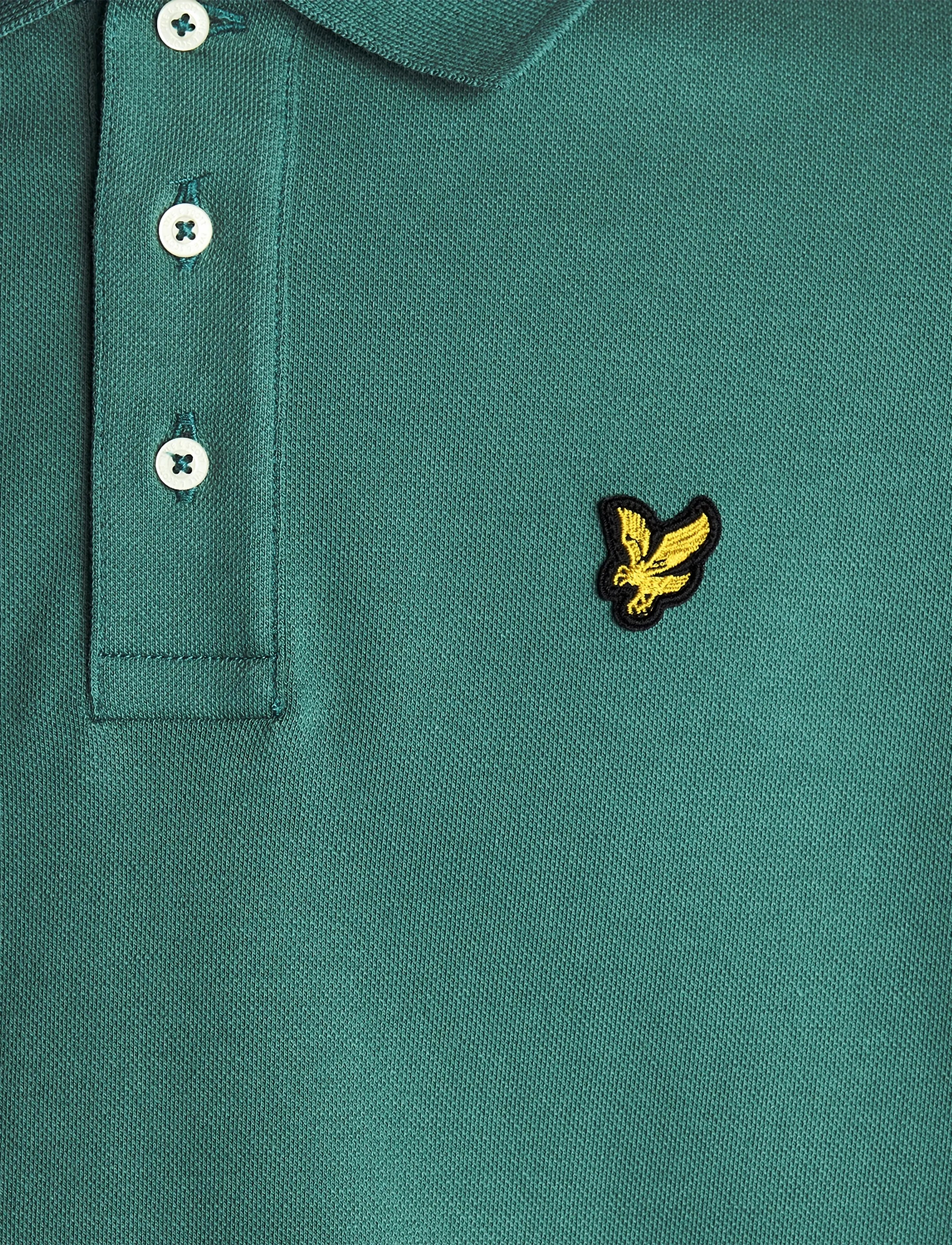 Lyle & Scott - Plain Polo Shirt - short-sleeved polos - w130 everglade - 5
