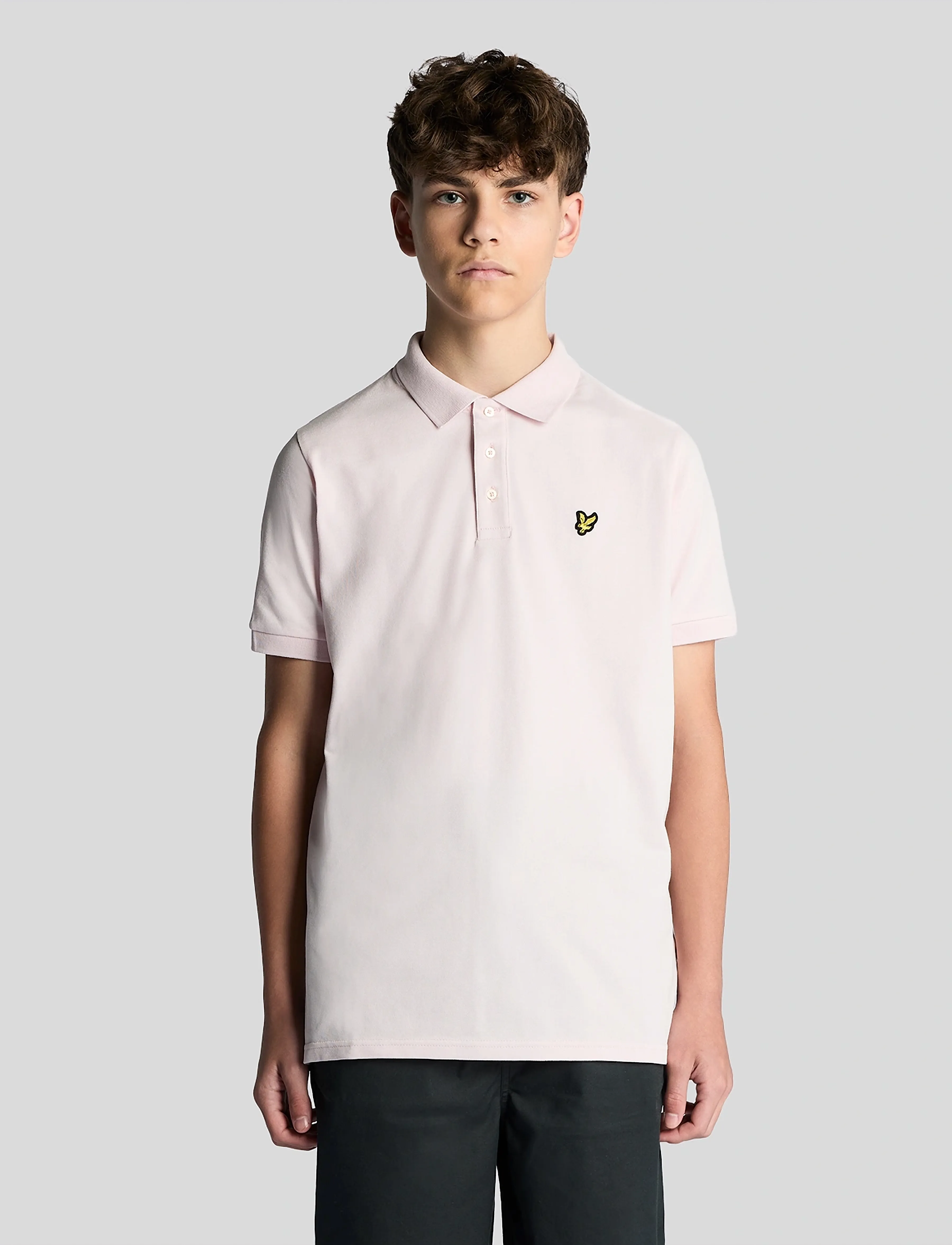 Lyle & Scott Plain Polo Shirt, 152-158, Shirts, Rosa - Short-sleeved Kinder
